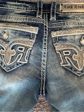 Rock Revival Women's Embellished Blue Denim Jeans